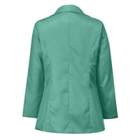 Blazers za žene Ležerne prilike otvoreni prednji blazer Business Business kaput od kaputa od pune boje