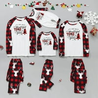 Božićne pidžame za obitelj, božićne modne žene mama tiskane top + hlače Porodična podudaranja pidžama