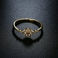 Prstenje nakita modni prsten snježna pahuljica za angažman poklon set s dijamantnim prstenom za žene