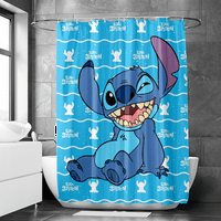 Lilo & Stitch tuš za tuširanje Crtani ukrasni zavjese s grombotima i kukama Vodena zavjesa za kupatilo