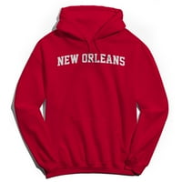 New Orleans Grafički crveni muški pamučni pulover Hoodie