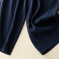 Duge hlače zazor ženske proljeće ljeto solidno slobodno vrijeme Retro vučna zadivljavanje Frenulum elastične