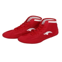 Lacyhop unisex-dječji sportovi lagani okrugli nožni borba s tenisice Kids trening prozračne gumene jedinice borbene tenisice Udobne cipele za gležnjeve bokserne cipele crveno- 1Y