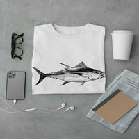 Skica tune životinjske ribe majice muškarci -Image by shutterstock, muško 4x-velika