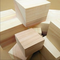 Rosarivae Natural Pine blokovi Kvadratna drvena DIY Craft Wood za ART zanatski projekti