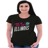Osjetite da je Illinois smiješno cool Lincoln ženska majica majica, marka marka Mc