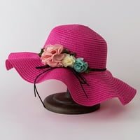 Xiuh dame široko slamka sklopivo putni cvijet sunčane šešire ljetne plaže modne šešire vruće ružičaste