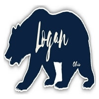 Logan Ohio suvenir 3x frižider magnetni medvjed dizajn