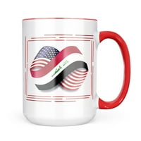 Neonblond Infinity Flags USA i Irački poklon za ljubitelje čaja za kavu