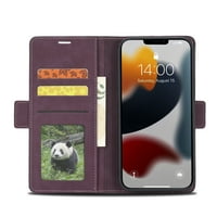 Torbica Dteck Wallet za Apple iPhone pro max, premium PU kožni stickstand Shootofund Cards Slots Flip