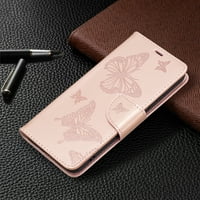 Feishell Samsung S Fe Case Leptir reljefni uzorak Premium kožna novčanik poklopac Flip postolje Slotovi