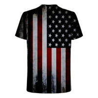 Muška povremena američka zastava Suncokret za ispis T-majice Bluze na vrhu mišića Patriotske mase 4.