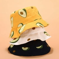 New Avocado pamučne žene Reverzibilni kašika HAT HIP hop tiskana voćna proljetna plaža Panama šešir