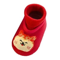 Dječje djevojke Novogodišnje dječje čarape cipele cipele s podnimke cipele cipele Crvena odjeća Mike