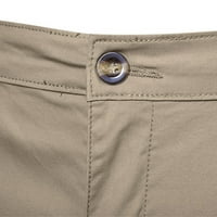 Modne kratke hlače za muškarce Regular Fit Solid Color Tipka sa pet točaka Ravne kratke hlače Ležerne