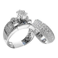 50% popusta zvona za žene modni zircon prsten nakit, žene vjenčani angažman par podudaranje prstenova