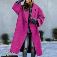 Cherella ženski jesenski zimski kaput sa džepom vrućim ružičastim slovom