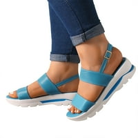 Akiihol Comfort sandale za žene Žene Rhinestone Sandale T-Strap Buckle Bohemian Pearl Ravne sandale
