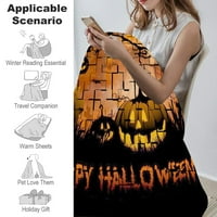 Halloween Dekorativni pokrivač sa jastukom, monstrum pokrivačica za spavaću sobu kućni domovi za spavanje