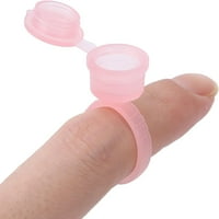 TATTOO TINKSKI Prstenovi čaše polipropilena sa poklopcem Pink ružičastim zavodničkim tetovažnim alatima
