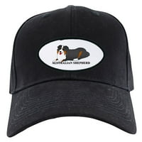 Cafepress - Australijski ovčar crna kapa - bejzbol šešir, novost crna kapa