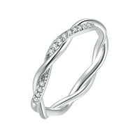 ZTTD Cross-Wall Cirkonija Rings Diamond Anillos Mujer Žene Prstenovi Modni ženski prstenski modni prstenovi za žene Veličina 5 ~ 10