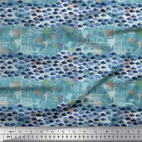 Soimoi Satin Silk tkanina Trokut i riblje okeanska tkanina za ispis sa širokim dvorištem
