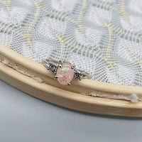 Xiangdd Izvrsna ženska srebrna prstena ovalni rez dijamantski nakit Rođendan Prijedlozi za modernu zaručnike