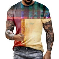 Lovskoo mens gumb dolje majice Summer Crewneck bluze casual 3D digitalni ispis sportskih ljetnih casual