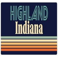 Highland Indiana Vinil naljepnica za naljepnicu Retro dizajn