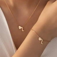 Dan zaljubljenih Dan Pokloni Početna ogrlica za ogrlice od srca Postavljanje pozlaćeno Početna ogrlica