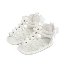 Ljetne sandale Djevojka pojedinačna izdubljena prve šetače princeze cipele bijele veličine 13