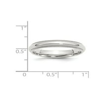 Dame ili muški komfor fit milgrain vjenčani prsten za vjenčanje u srebru sterlinga