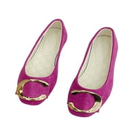 Daeful Dame Casual cipela Udobne cipele Slip na stanu Lagane kvadratne pumpe za nožne prste žene Žene Fau Suede Purple 7