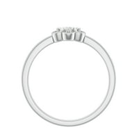 Dijamantni čudo pločice cvjetni prsten u zlatu, srebrnom srebrnom, SAD 8.50