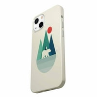 TABELINT TASE za iPhone 14, polarni medvjed i pingvin uzorak s bočnim otiskom, tanki poklopac branika