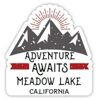 Meadow Lake California Suvenir Vinil naljepnica za naljepnicu Avantura čeka dizajn