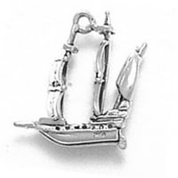 Sterling srebrni 30 BO lančani 3D pirate holgrim španjolski engleski jedrilica Ogrlica privjesak