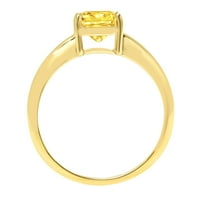 1.5ct jastuk od žuto simulirani dijamant 14k žuti zlatni godišnjički zaručnički prsten veličine 6,75