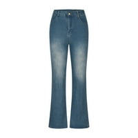 Azrian Womens Fals Modne hlače, ženska modna kanta za unoseći džepni pantalone lagano plamene hlače traperice plave veličine XL na prodaju