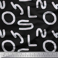 Soimoi Poly Georgette tkanina abecede, valovi i riblje umjetničko ispis tkanina od dvorišta široko