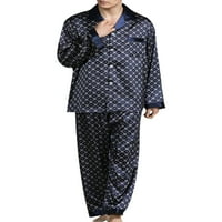 Cindysus muns spavaća odjeća reverska noćna odjeća salon dugih rukava Ljeto pidžami setovi staza za