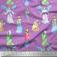 Soimoi pamučni dres tkanini King & Angel akvarelska tkanina od dvorišta široka
