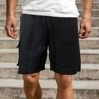 Muški teretni kratke hlače Elastični struk Multi-džepovi Pamučne posteljine Ležerne prilike na otvorenom