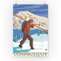 Connecticut - skijaški prevoz skija - umjetničko delo