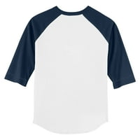 Toddler Tiny Turpap bijeli mornarice Seattle Mariners Baseball Love 3 4-rukave Raglan majica