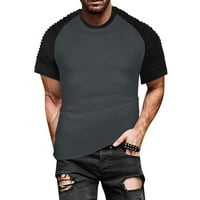 Luiyenes kratka casual bluza Slim Fashion Top rukava Ljetni muški FIT PATCHWORK MUŠKA BLOUSE