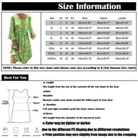 Clearsance Ljetne haljine za žensko rukav tiskani vrući prodaja Srednja dužina A-line V-izrez Dress