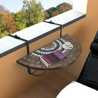Sklopivi viseći balkon bočni stol unutarnje vanjsku keramičku pločicu tabletop polukružna ograda posluživanje