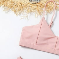 Ženska seksi visokog kontrasta grudi gradijent Split Bikini set kupaći kupaći kostim za žene, ružičaste